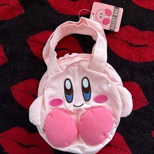NWT Nintendo store Kirby pink die cut bag